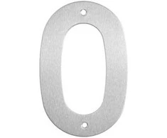 Durų numeris Haushalt SS-0, 14,5 cm x 9,5 cm, nerūdijantis plienas, nerūdijantis plienas