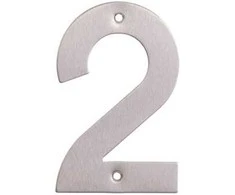 Durų numeris Haushalt SS-2, 14,5 cm x 9,5 cm, plienas/nerūdijantis plienas, nerūdijantis plienas