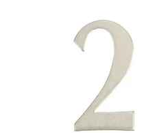 Durų numeris Haushalt SS-2, 6,2 cm x 3,5 cm, nerūdijantis plienas, nerūdijantis plienas