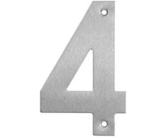 Durų numeris Haushalt SS-4, 14,5 cm x 9,5 cm, nerūdijantis plienas, nerūdijantis plienas