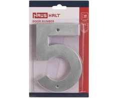 Durų numeris Haushalt SS-5, 14,5 cm x 9,5 cm, nerūdijantis plienas, nerūdijantis plienas