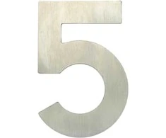Durų numeris Haushalt SS-5, 6,2 cm x 3,5 cm, nerūdijantis plienas, nerūdijantis plienas