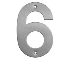 Durų numeris Haushalt SS-6, 14,5 cm x 9,5 cm, plienas/nerūdijantis plienas, nerūdijantis plienas