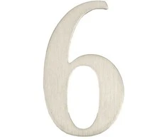 Durų numeris Haushalt SS-6, 6,2 cm x 3,5 cm, nerūdijantis plienas, nerūdijantis plienas