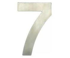 Durų numeris Haushalt SS-7, 6,2 cm x 3,5 cm, nerūdijantis plienas, nerūdijantis plienas