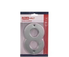 Durų numeris Haushalt SS-8, 14,5 cm x 9,5 cm, nerūdijantis plienas, nerūdijantis plienas