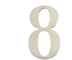 Durų numeris Haushalt SS-8, 6,2 cm x 3,5 cm, nerūdijantis plienas, nerūdijantis plienas
