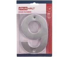 Durų numeris Haushalt SS-9, 14,5 cm x 9,5 cm, nerūdijantis plienas, nerūdijantis plienas