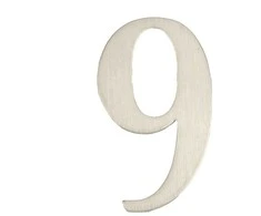 Durų numeris Haushalt SS-9, 6,2 cm x 3,5 cm, nerūdijantis plienas, nerūdijantis plienas