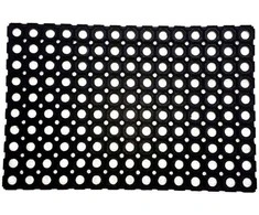 Kilimėlis prie durų Domoletti Rho 002, juodas, 40 cm x 60 cm x 1,2 cm