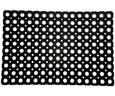 Durų kilimėlis Domoletti Rho 008, juodas, 80 cm x 120 cm x 1,6 cm