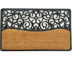 Durvju paklājs Domoletti VCW3583, melna krās./bēša krās., 45 cm x 75 cm x 1.5 cm
