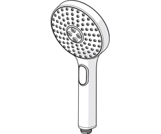 Dušas galviņa Oras Hydractiva 242403, pelēka krās./hroma krās., 12 cm