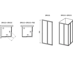 Shower cabin RAVAK SRV2-90 195 S. without tray. 90 cm