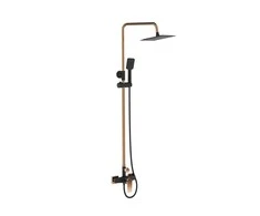 Invena Dušo komplektas Midnight AU-35-D14-V juoda/aukso sp.