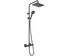 Dušo komplektas su termostatiniu maišytuvu Hansgrohe Vernis Shape, juoda sp.