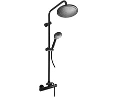 Rinkinys prysznicowy Domoletti THERMOSTATIC SHOWER MIXER SET Juodas Matinis