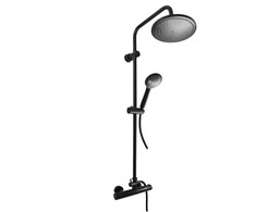 Rinkinys prysznicowy Domoletti THERMOSTATIC SHOWER MIXER SET Juodas Matinis
