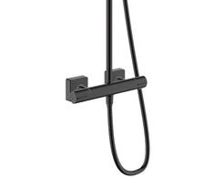 Dušo komplektas su termostatiniu maišytuvu Hansgrohe Vernis Shape, juoda sp.