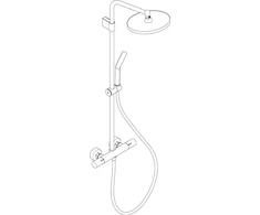 Dušo komplektas su termostatiniu maišytuvu Hansgrohe Activera S, juoda sp.