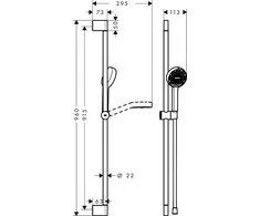 Dušas komplekts Hansgrohe Activera Select S 95 2jet EcoSmart 90, hroma