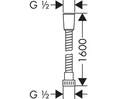 Dušas šļūtene Hansgrohe Metaflex 28266, 160 cm
