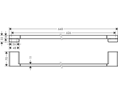 Rankšluosčių laikiklis Hansgrohe, 64.8 cm, 7 cm x 1.1 cm