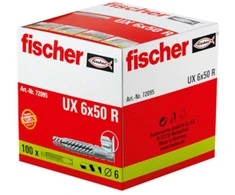 Fischer Sus. kaiš. dėž. UX LR 6x50 mm, 100 vnt