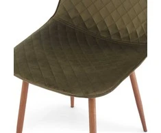 Actona STOKE DINING CHAIR DUSTY Žalias/WOOD LEGS