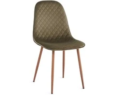 Actona STOKE DINING CHAIR DUSTY Žalias/WOOD LEGS