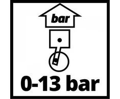 Einhell skaitmeninis padangų slėgio matuoklis 0–13 bar su 40 cm žarna 4133115