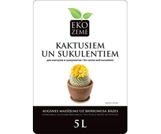 Substratas kaktusams ir sukulentams Eko Zeme 5L biohumuso pagrindu