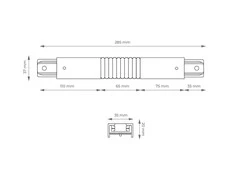 Elektrības pieslēgums sliežu sistēmai DPM X-Line PROFILE FLEX CONNECTOR, -, 0