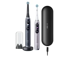 Elektrinis dantų šepetėlis Oral-B iO Series 9 Duo Pack, juoda sp./rožinė sp.