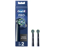 Dantų šepetėlis Elektrinio dantų šepetėlio galvutė Oral-B EB50-4 Cross Action Pro, juoda sp., 4 vnt.