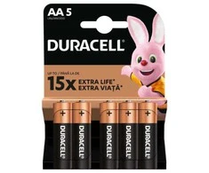 Elementai DURACELL AA/LR06. 1.5V. 5 vnt.
