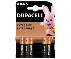 Elementai DURACELL. AAA/LR03. 1.5V. 5vnt.