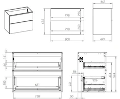 CABINET ELITA LOOK Juodas 80