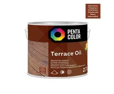 Terasų aliejus Pentacolor Terrace Oil, tamsiai ruda sp., 2.7 l