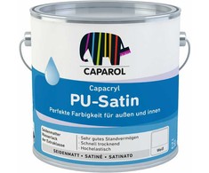 Emalė, daugiaspalvis Caparol Capacryl PU-satin, pusiau matinis, 2,4 l, balta