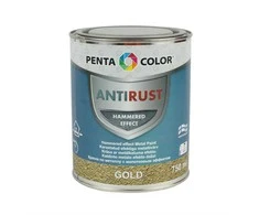 Pentacolor PAINT PENTAC ANTIRUST HAMMERED GLD 750ML