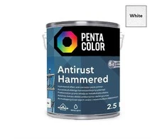 Pentacolor dažai PENTAC Anti-Rust Hammered Baltas 2,5L