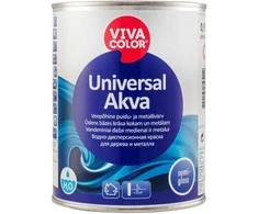 Metalo ir medienos dažai VIVACOLOR UNIVERSAL AKVA, pusiau blizgūs, 0,9 l