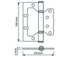 Haushalt Stabilus HINGE DOOR 100X63X2MM AGED BRASS