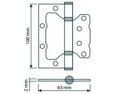 Haushalt Stabilus HINGE DOOR 100X63X2MM Matinis NICKEL