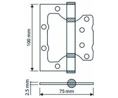 Haushalt Stabilus HINGE DOOR 100X75X2.5MM BRASS PLATED