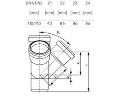 Erdvinis keturkampis vidaus drenažui Magnaplast HTplus, 110 mm x 110 mm x 110 mm, 67°
