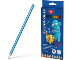 Spalvoti pieštukai Erichkrause Jolly Friends hexagonal, 12 vnt