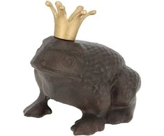 Esschert_Des Dekoracija „Varlė”, 20.3 cm x 17.6 cm x 19.7 cm, ruda/aukso