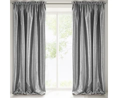 Eurofirany Blackout aizkari Ebru, sudraba, 135 cm x 270 cm